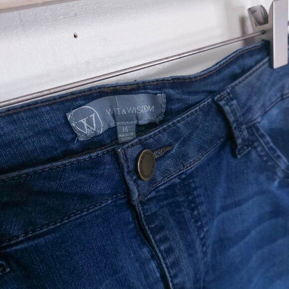 Wit & Wisdom Distressed Raw Hem Ankle Jeans Womens 16 Blue - Picture 4 of 7